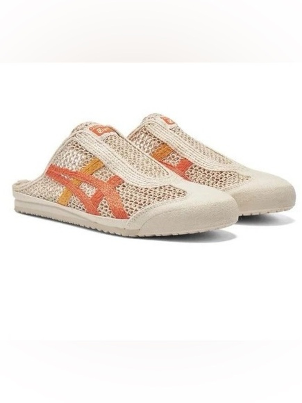 Onitsuka Tiger Mexico 66 Sabot Oatmeal Habanero Mesh Clogs Size 38 - Picture 2 of 8